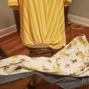 NWT Anthropologie W5 brand yellow striped top
